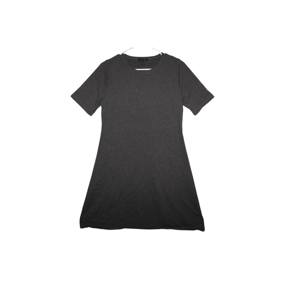 Women's J. Crew Sunset Short Sleeve Knit Dress Gray Cotton Dress J1433 - Size M